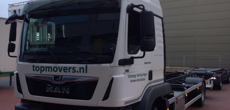 Nieuwe 20/25 ft containerwagen Vlotweg Top Movers.